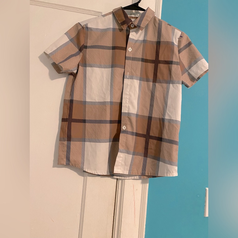 SHEIN boy shirt size 11 /12 color brown like new